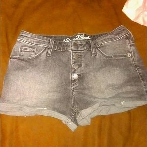 Dark gray jean shorts
